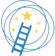 Solve for mom logo is a ladder leading to stars which represents moms who are climbing towards their goals