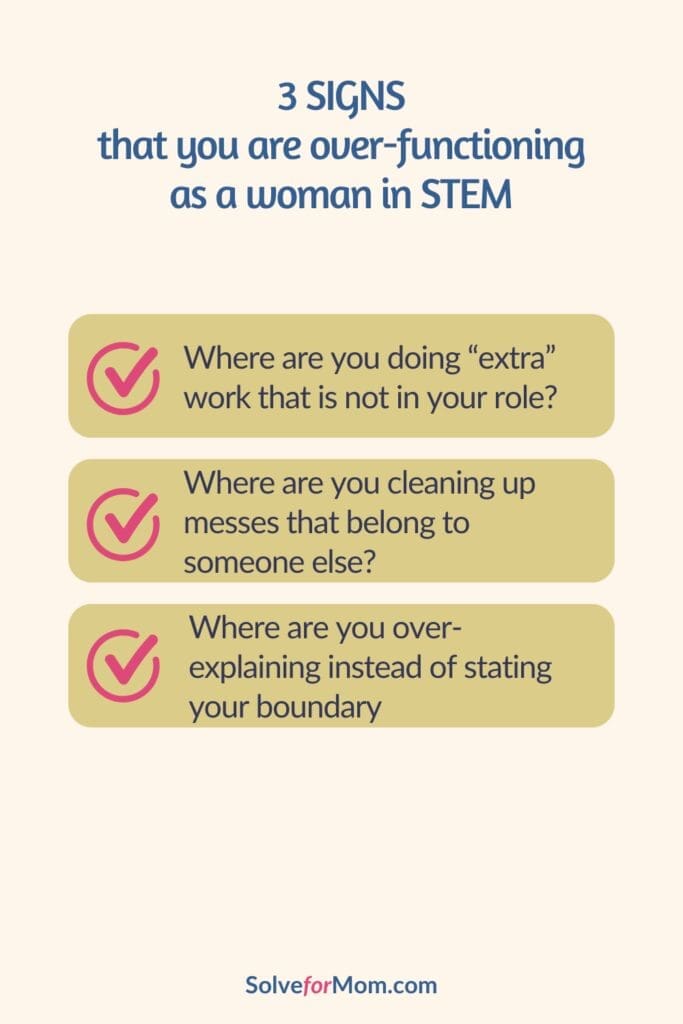 Infographic showing how high-achieving women in STEM can stop over-delivering, reduce scope creep, and get paid more without burnout.